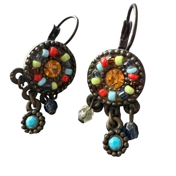 Beaded Dangle Earrings - Picture 1 of 5